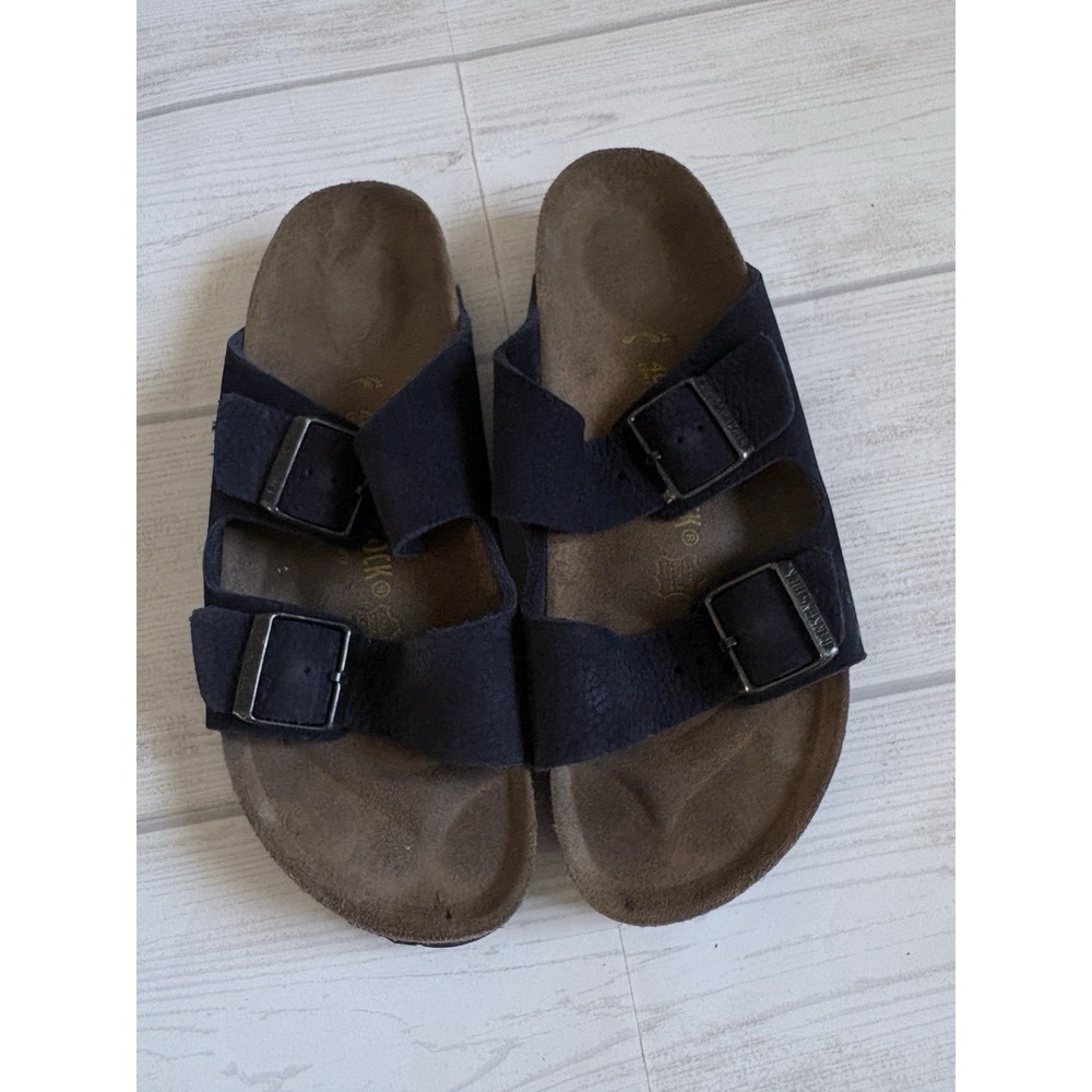 Birkenstock Arizona Black Suede Sandals Soft Strap Leather Sandals Womens Size 9